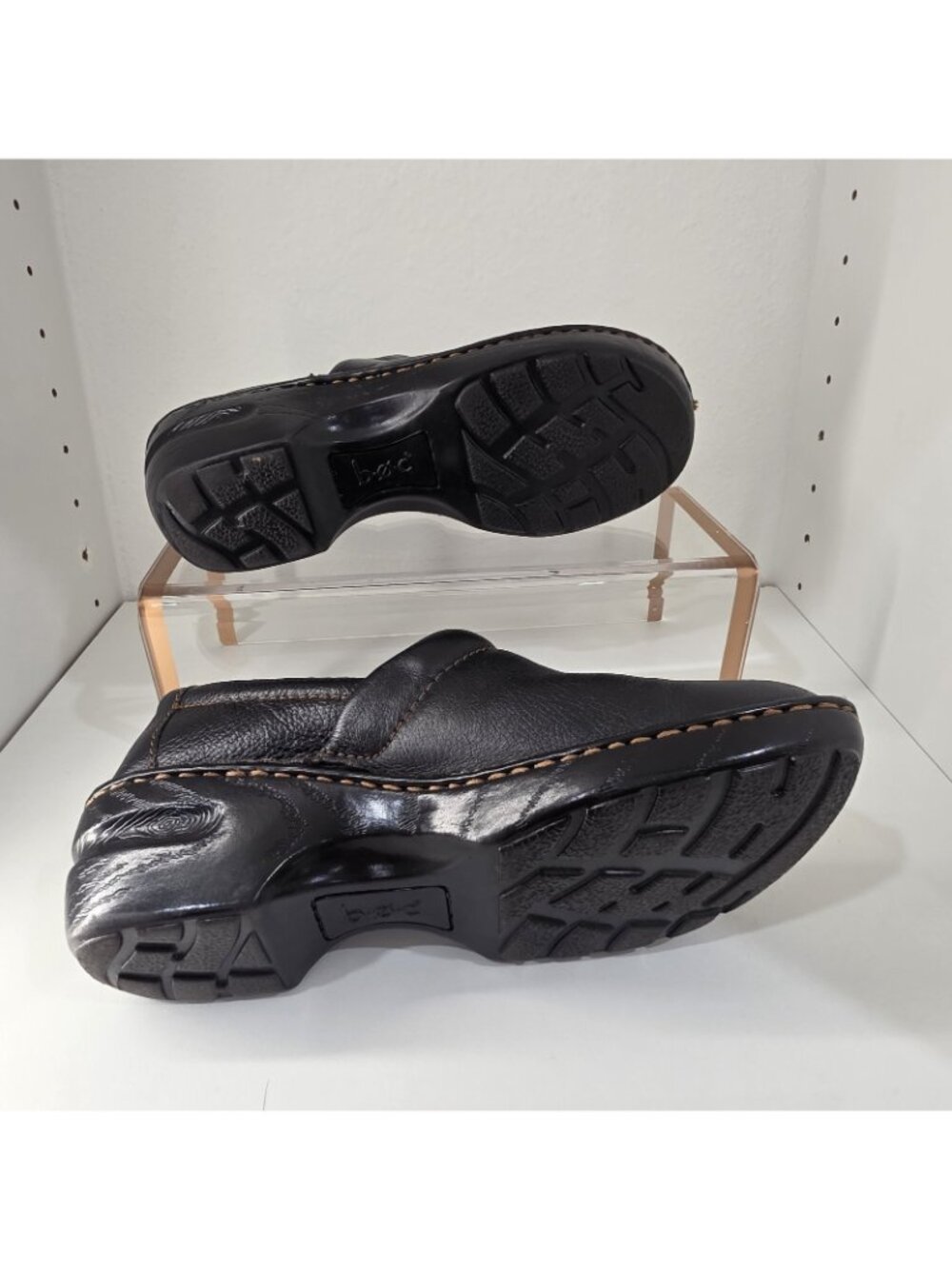 Born Concept PEGGY Clogs Comfort Nurse Server Black Leather Shoes 8.5 M - Picture 8 of 9